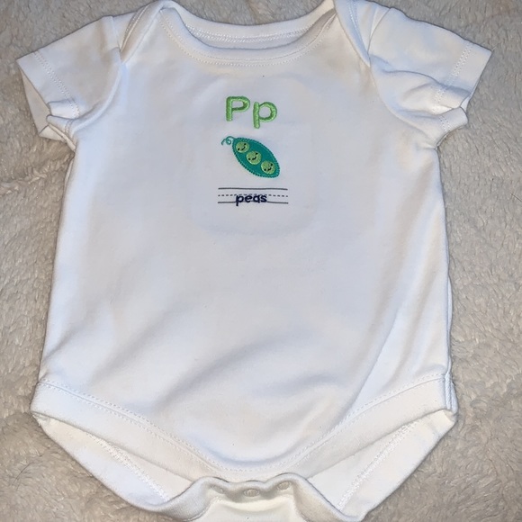 Gymboree Baby 0-3M 2pc Onesie & Leggings Set PEAS EUC - Picture 7 of 11